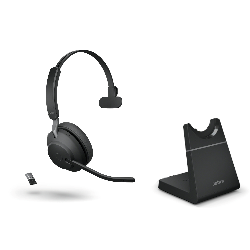 Jabra Evolve2 65 Link380a UC Mono Stand Black