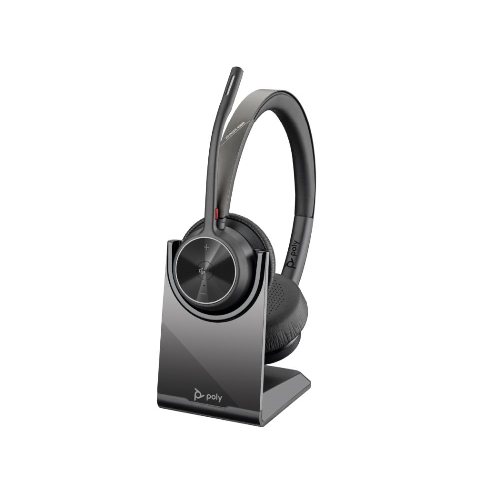 Poly BT Headset Voyager 4320 UC Stereo USB-C teams w/ Desk stand